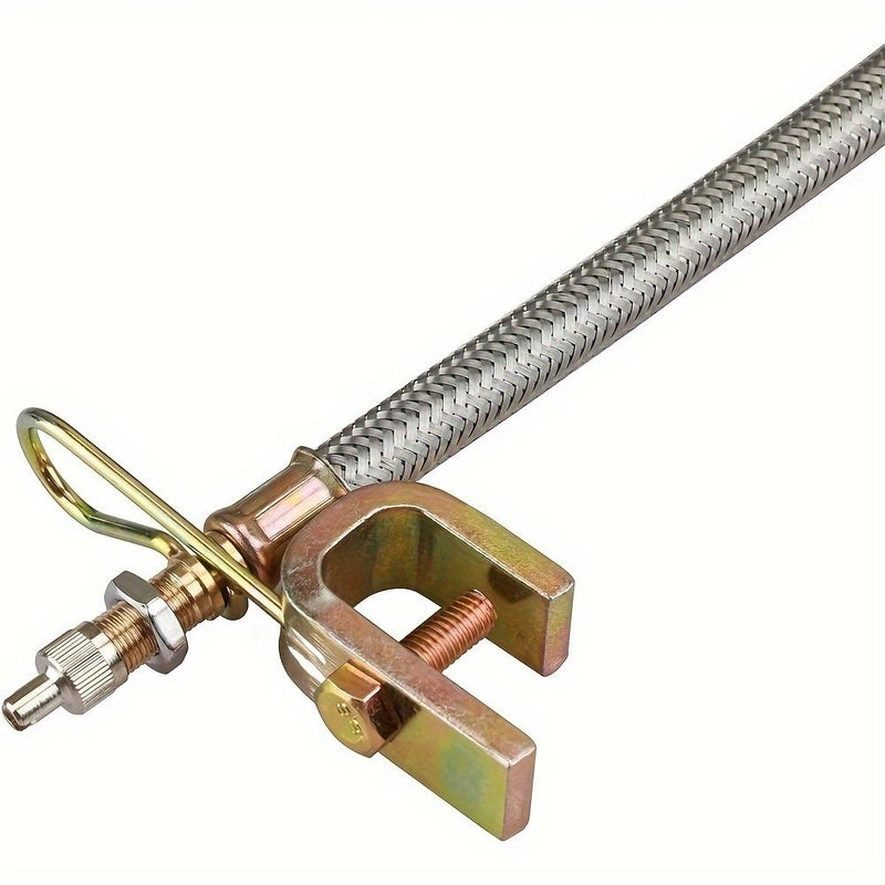 Silver Braided Hose 180Mm Set of 2 for Car Truck RV Trailer - Image 3