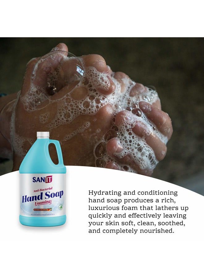 Sanit Antibacterial Foaming Hand Soap Refill - Advanced Formula with Aloe Vera and Moisturizers - All-Natural Moisturizing Hand Wash - Made in USA, Mango Coconut, 1 Gallon - Image 4