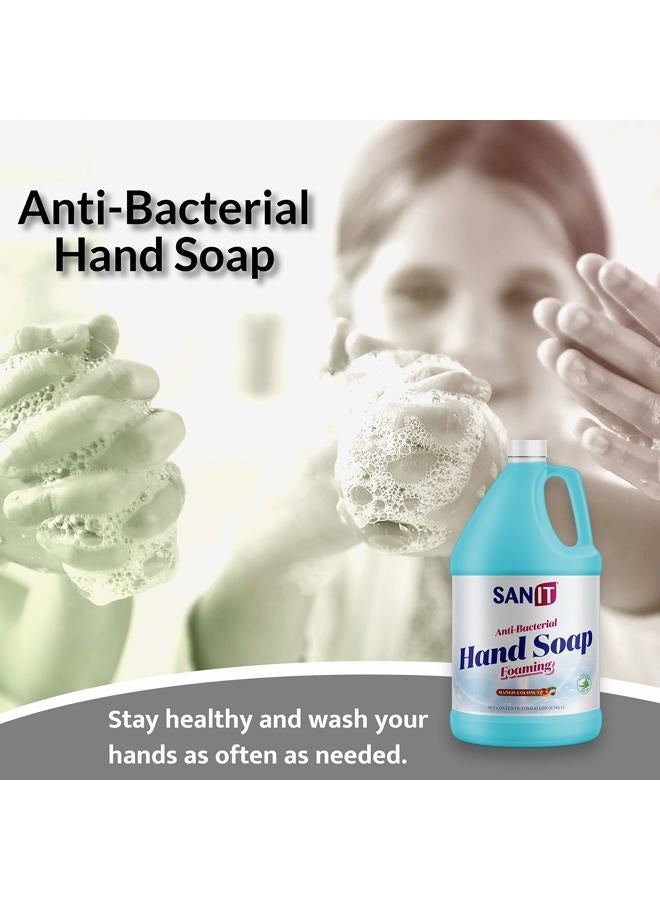 Sanit Antibacterial Foaming Hand Soap Refill - Advanced Formula with Aloe Vera and Moisturizers - All-Natural Moisturizing Hand Wash - Made in USA, Mango Coconut, 1 Gallon - Image 3