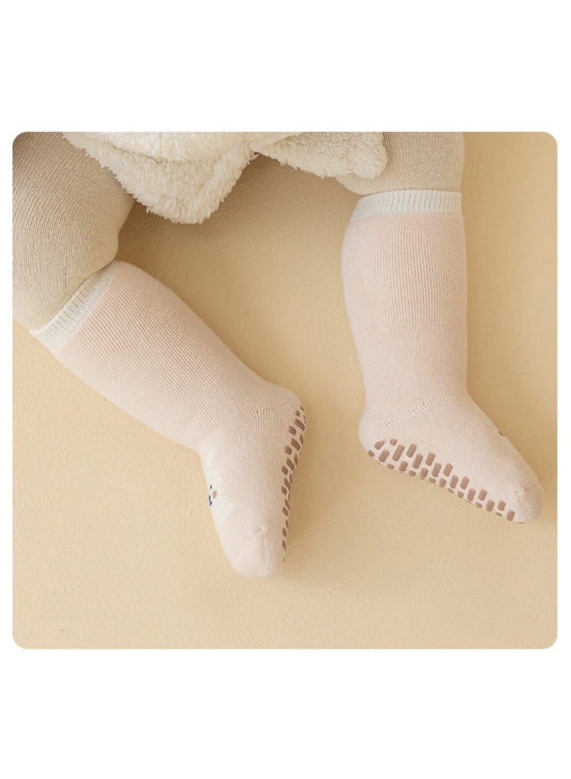 SYOSI Baby Anti Slip Socks 5 Pairs Thick Warm Cotton with Grips Kids Children Animal Non Skid Floor for Boys Girls Size S 1 to 3 Years - Image 2