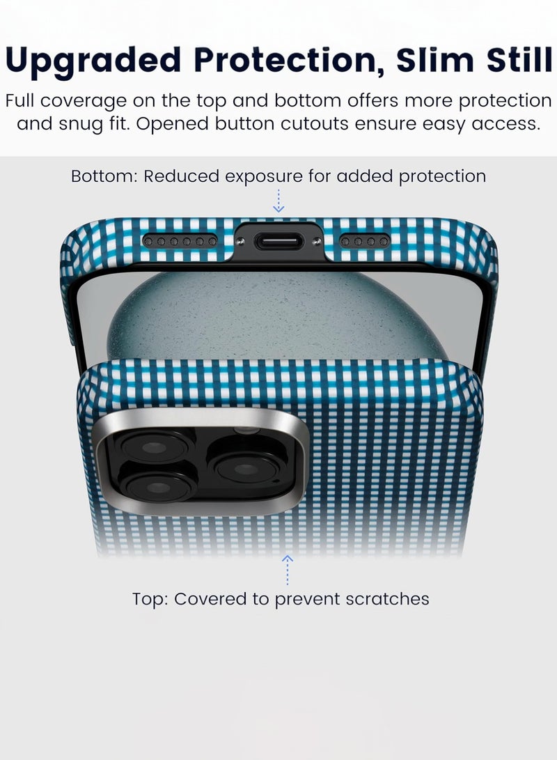 بيتاكا جراب ماج سيف لهاتف آيفون 16 برو ماكس/ نحيف للغاية / مقبض ثلاثي الأبعاد / حافة كاميرا مرتفعة / حماية من السقوط والتلف iPhone 16 Pro Max MagSafe- أزرق محيطي - Image 2