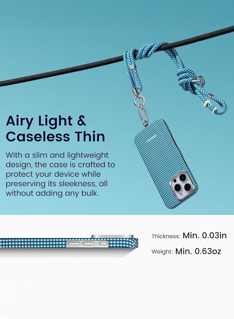 بيتاكا جراب ماج سيف لهاتف آيفون 16 برو ماكس/ نحيف للغاية / مقبض ثلاثي الأبعاد / حافة كاميرا مرتفعة / حماية من السقوط والتلف iPhone 16 Pro Max MagSafe- أزرق محيطي - Image 3
