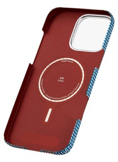 PITAKA iPhone 16 Pro Max Ultra Slim Case / MagSafe Compatible / 3D Grip Textured / Raised Camera Lip / Drop and Damage Protection - Ocean Blue  - Image 3