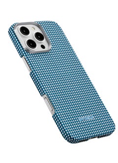 PITAKA iPhone 16 Pro Max Ultra Slim Case / MagSafe Compatible / 3D Grip Textured / Raised Camera Lip / Drop and Damage Protection - Ocean Blue  - Image 5