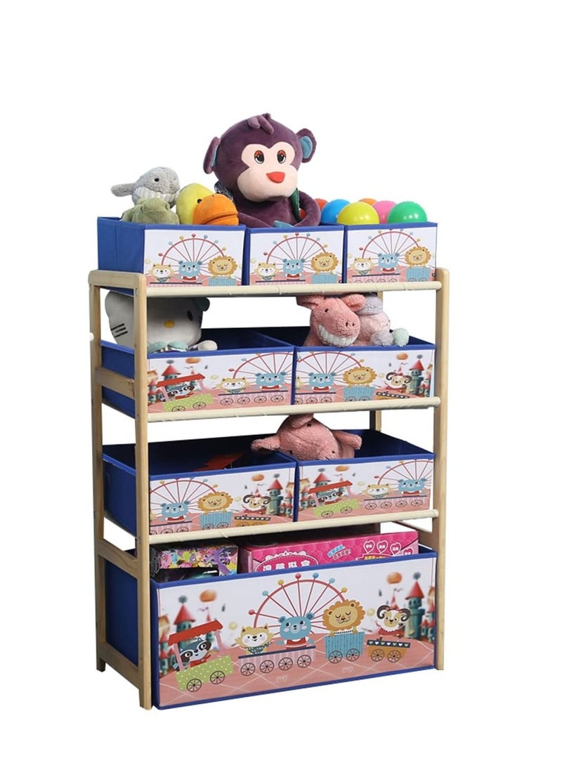 Arabest 4 Tier Toy Organizers and 8 Storage Bins,Kids Storage Organizer for Toys, Toy Box and Storage,Kids Toy Storage Rack  - Image 1