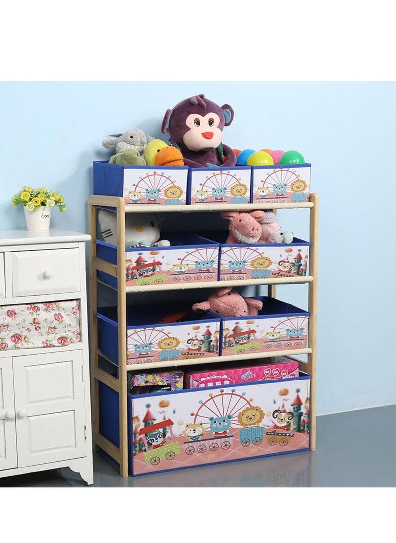Arabest 4 Tier Toy Organizers and 8 Storage Bins,Kids Storage Organizer for Toys, Toy Box and Storage,Kids Toy Storage Rack  - Image 2