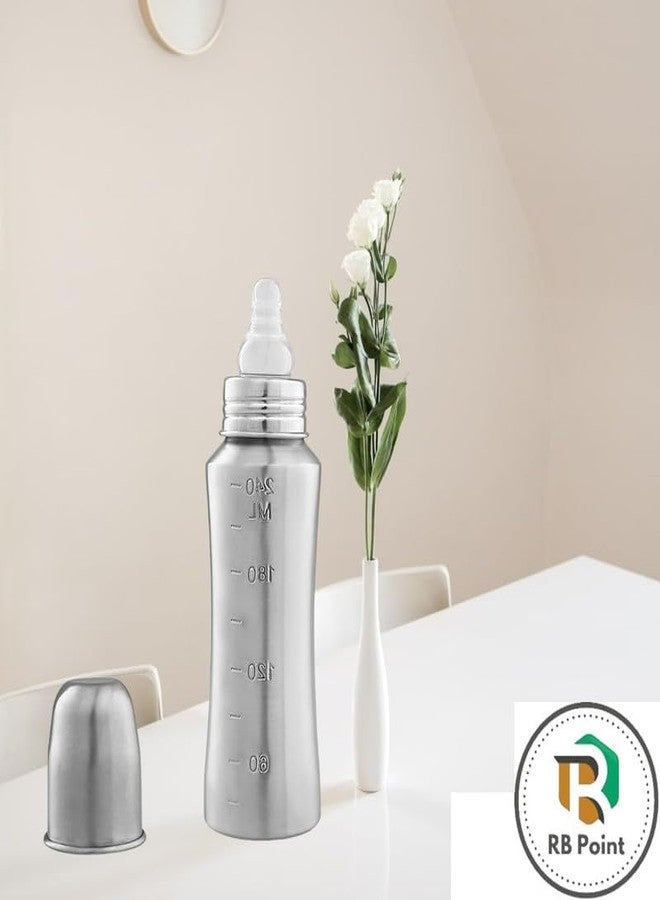 RB POINT Stainless Serenity Infant Feeding Bottle Anti-Colic Nipple, SS 304 Grade, BPA-Free - Image 2
