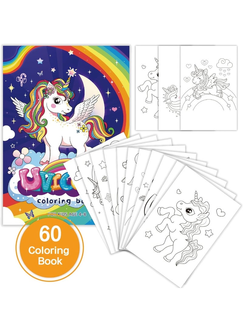 Capstro Kids Coloring Book – 60 Pages of Creative Fun for Drawing, Coloring & Imaginative Play | Large Format Art Book for Children – Unicorn Theme - Image 2