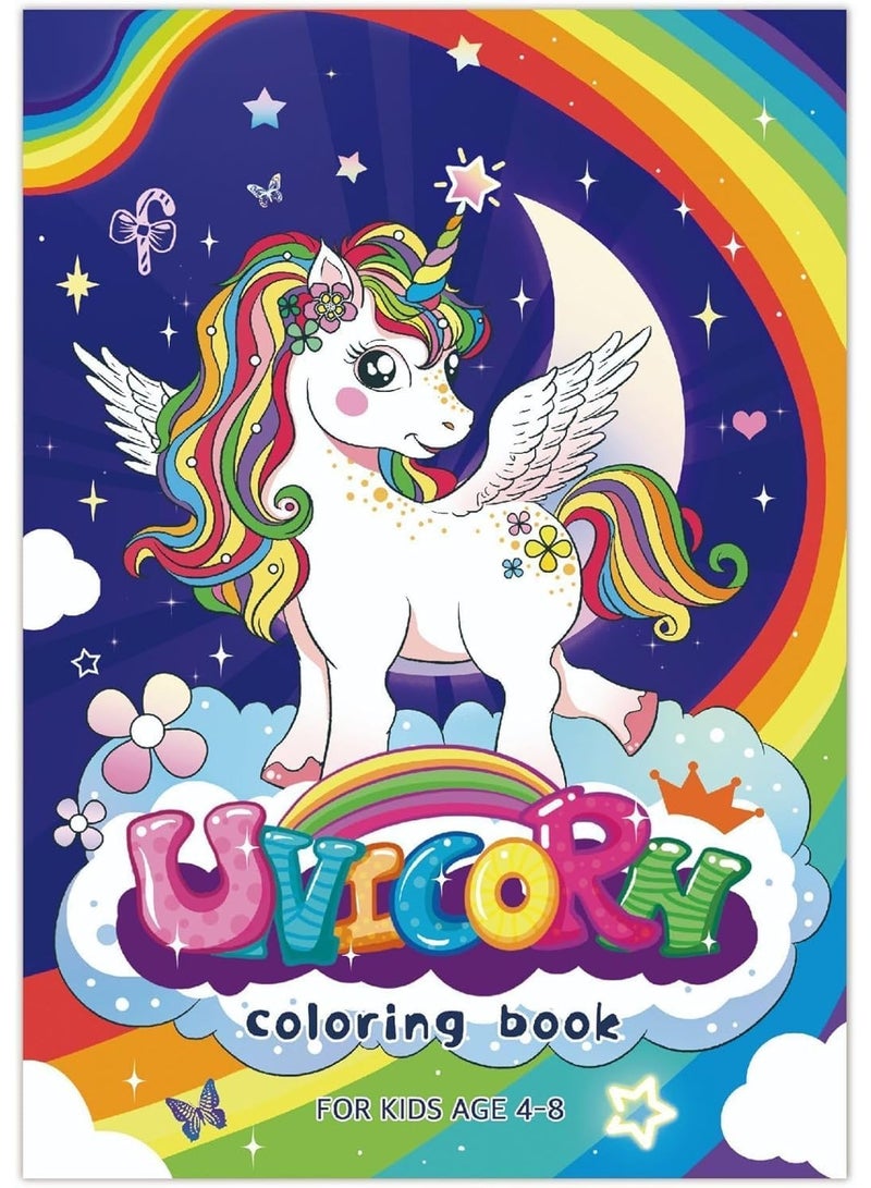 Capstro Kids Coloring Book – 60 Pages of Creative Fun for Drawing, Coloring & Imaginative Play | Large Format Art Book for Children – Unicorn Theme - Image 1