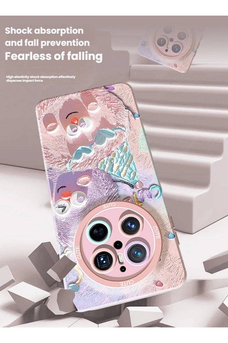 general Suitable for Huawei Mate70Pro protective case, creative crayon ball design, shockproof silicone full-coverage protective case - Image 3