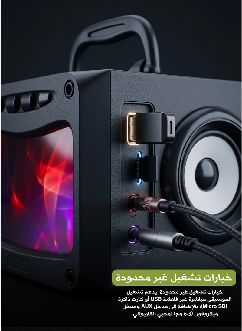 كي تي اس مكبر صوت بلوتوث محمول (Party Speaker): حفلتك معك في كل مكان_ سبيكر بلوتوث مضيء_سماعة حفلات صغيرة_مكبر صوت محمول مع يد_صب بلوتوث لاسلكي - Image 4