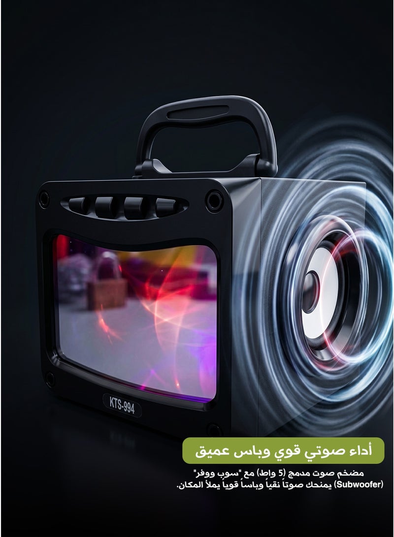 كي تي اس مكبر صوت بلوتوث محمول (Party Speaker): حفلتك معك في كل مكان_ سبيكر بلوتوث مضيء_سماعة حفلات صغيرة_مكبر صوت محمول مع يد_صب بلوتوث لاسلكي - Image 2
