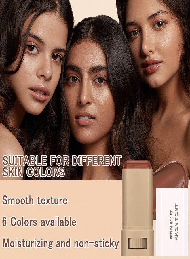 TIRDET Tinted Moisturizer Stick Serum for Boost Skin Tint, Multiuse Solid Tinted Moisturizing Foundation Stick, Natural Makeup, Solid Beauty Balm for Foundation and Contour Concealer - Image 4