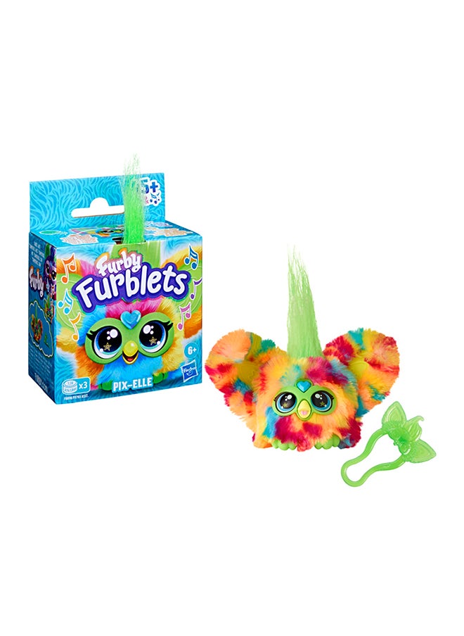 Furby فوربي فوربلتس بيكس-إيل صديق صغير، 45+ صوت، موسيقى ألعاب وعبارات فوربيش، ألعاب إلكترونية محشوة للبنات والأولاد من عمر 6 سنوات وما فوق، متعدد الألوان  - Image 1