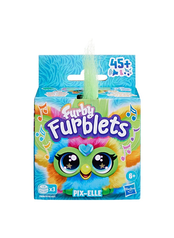 Furby فوربي فوربلتس بيكس-إيل صديق صغير، 45+ صوت، موسيقى ألعاب وعبارات فوربيش، ألعاب إلكترونية محشوة للبنات والأولاد من عمر 6 سنوات وما فوق، متعدد الألوان  - Image 2