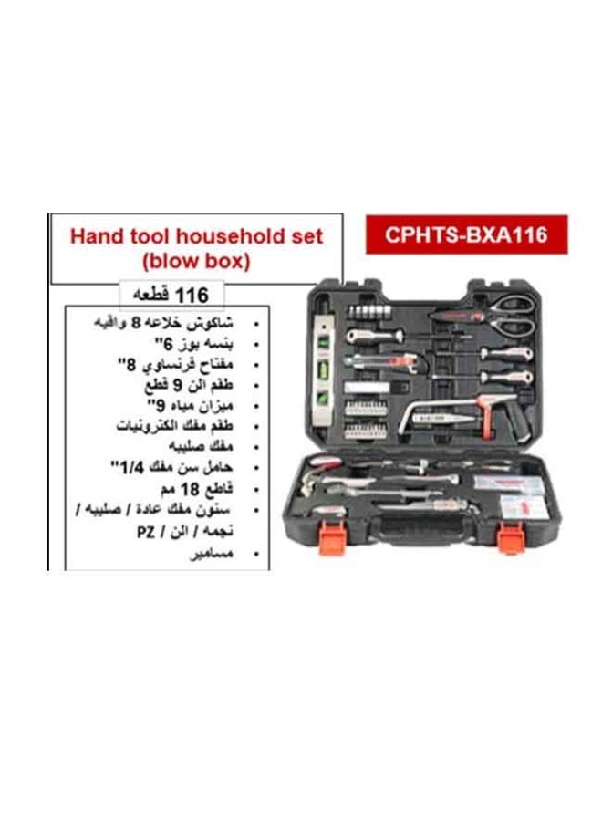 Crown Crown 116-Piece Hand Tool Set with Plastic Bag 