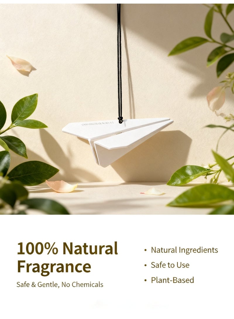 معطر هواء السيارة بتصميم طائرة ورقية - معطر جو السيارة برائحة الكولونيا المعلق للسيارة - رائحة طبيعية 100% - يدوم طويلاً - خفيف وسهل الحمل - هدية مثالية للسائقين - Image 3