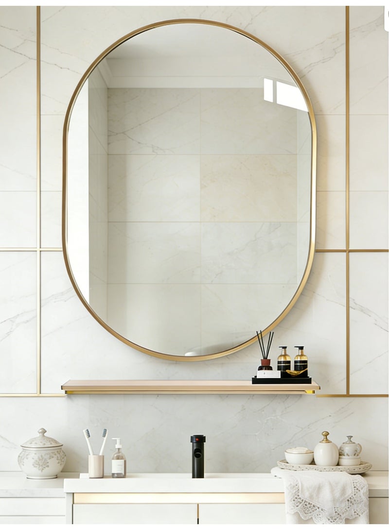 Sharpdo Wall-Mounted Mirror -40cmx60cm-Bathroom with Built-In Shelf –Wall-Mounted Mirror with Aluminum Alloy Frame,High-Definition Glass for Bedroom/Living Room - Image 3