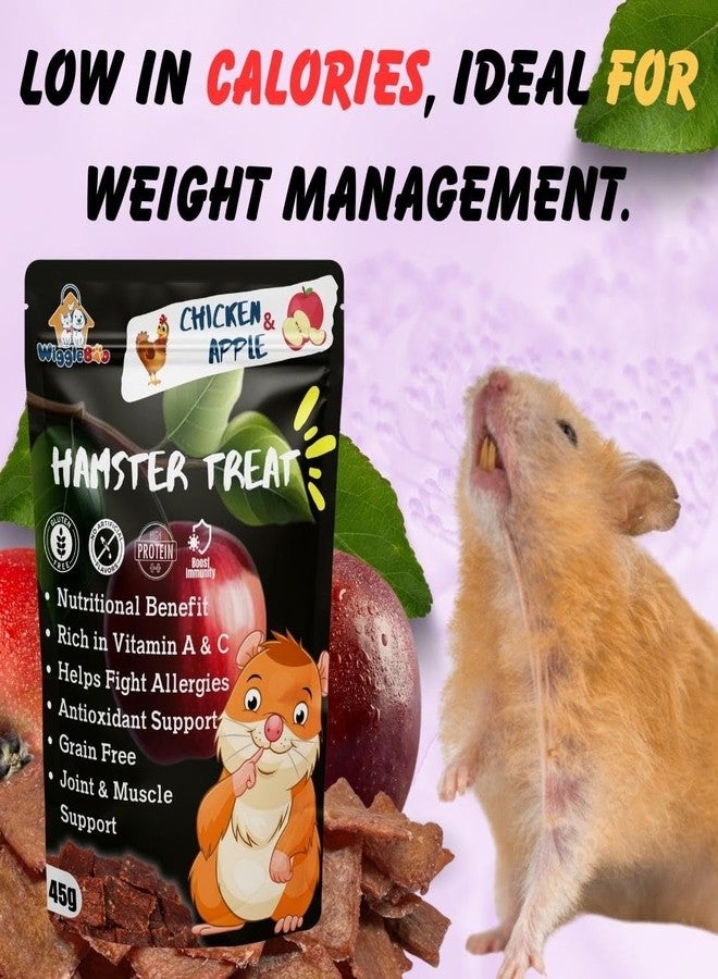 WiggleBoo Chicken & Apple Hamster Treat | Travel Friendly Pack | Protein Rich | Great Antioxidants | Crunchy Healthy Snacks (Chicken & Apple 30 Grm) - Image 5
