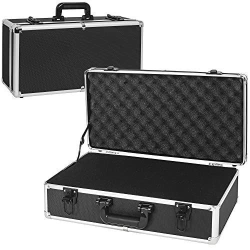 ITHWIU 20 Inch Hard Carrying Case Ideal for Wireless Mic System Storage & Camera Gear Transportation, Aluminum Alloy Sturdy Build, Customizable Pre-Diced Foam, Black - Image 5
