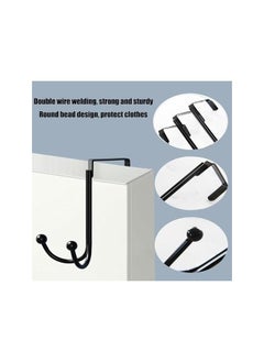 The Bros Double Hanger Hooks, 2 Packs Metal Twin Hooks, Metal over the Door Hanger, Prevent Scratches Anti-Rust, 2 Hang Heads and Snug Fit Pads Heavy Duty Hook for Hanging Coats, Towels, Caps  - Image 3