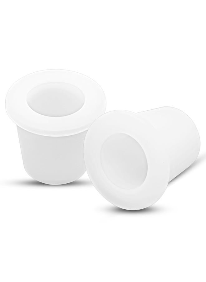 CANIPHA 2Pcs Patio Table Umbrella Hole Ring Plug, Pool Umbrella Sleeve Stabilizer Cone Wedge, Silicone Umbrella Table Ring Hole Insert for 2-2.5 Inch Table Hole or 1.5 Inch Pool Umbrella Adapter (White)  - Image 1