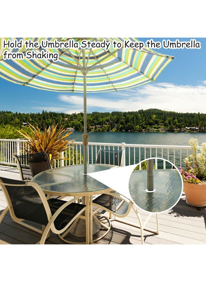 CANIPHA 2Pcs Patio Table Umbrella Hole Ring Plug, Pool Umbrella Sleeve Stabilizer Cone Wedge, Silicone Umbrella Table Ring Hole Insert for 2-2.5 Inch Table Hole or 1.5 Inch Pool Umbrella Adapter (White)  - Image 3