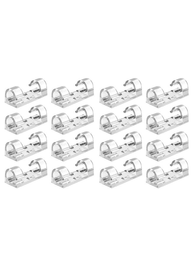 JZS Adhesive Cable Clips Clear,Upgraded Wire Holders for Wall,Strong Cord Organizer Under Desk, Car, PC,Indoor and Outdoor for Light,150PCS,Suitable for Outer Diameter 6-9mm Wire,Transparent - Image 1