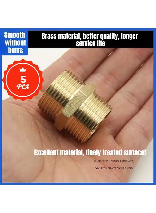 5PCS G1 2 Brass Threaded Connectors for Sink Faucets and Mixer Valves - Image 4