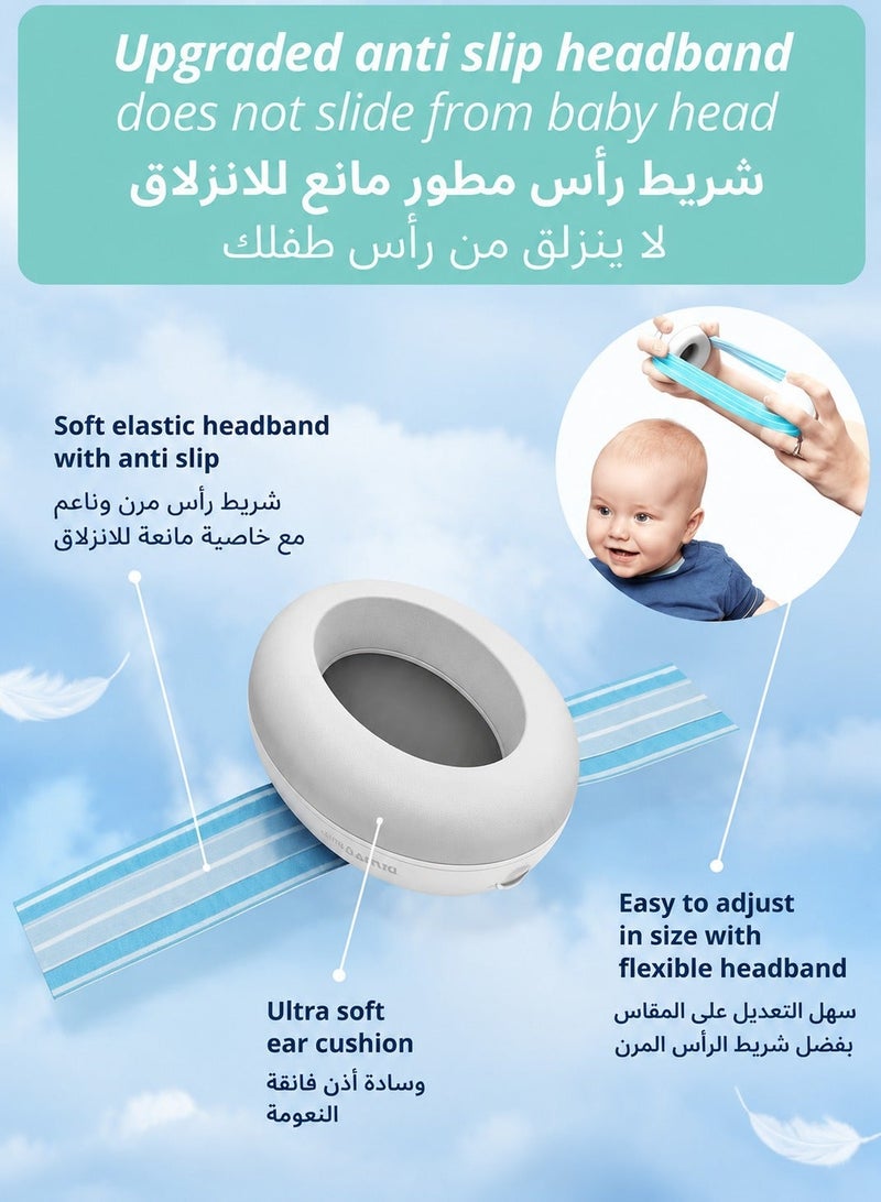 ARNOTEC أغطية أذن للأطفال، حماية لأذن الأطفال الرضع والأطفال الصغار حتى عمر 36 شهرًا، سماعات رأس مريحة للأطفال تمنع تلف السمع وتحسن النوم - Image 5