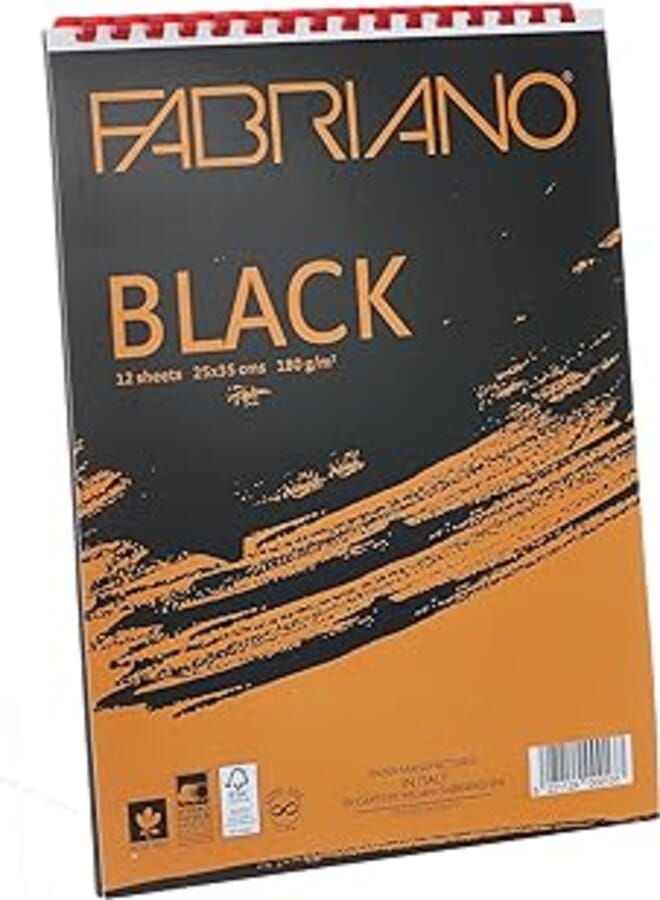Fabriano Sketch Book, 12 Sheet - Black