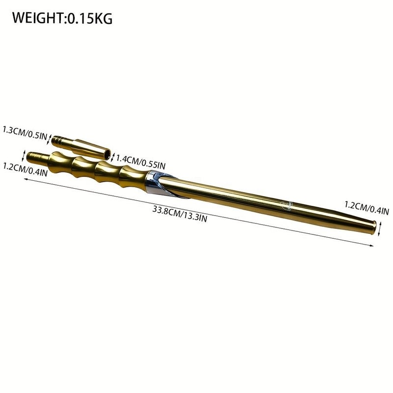 Silvery Aluminum Hookah Pipe with Cleanable Durable Smooth Glossy Finish - Image 5