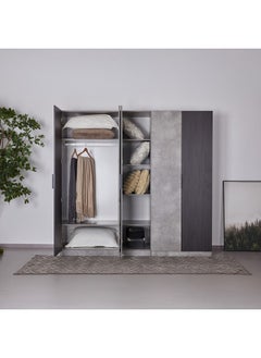 Latvia 5-Door Wardrobe with Mirror 59.6 x 216 x 226.6 cm - pzsku/Z9881A99A8D8BCB414E3BZ/45/_/1731329981/7a755779-59f1-4077-a73c-1fad9fd2323e