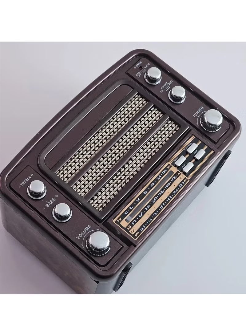 Denx High-definition radio, FM/AM, USB/TF/BT player, rechargeable battery - Image 1