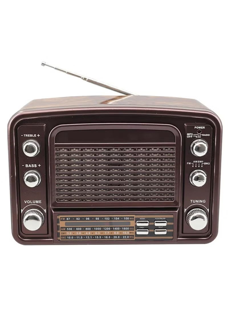 Denx High-definition radio, FM/AM, USB/TF/BT player, rechargeable battery - Image 4