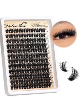 Lash Clusters, 80D Fluffy Individual Lashes, 10-18Mm D Curl Volume Eyelash Clusters, 192Pcs Lash Extension, Thick Cluster Eyelash Extensions, Soft Diy Cluster Lashes At Home(S-80D,10-18Mm) - pzsku/Z9881AEC7404D78485513Z/45/_/1734437949/62287c95-f221-46d7-803a-91c7cf6636dc
