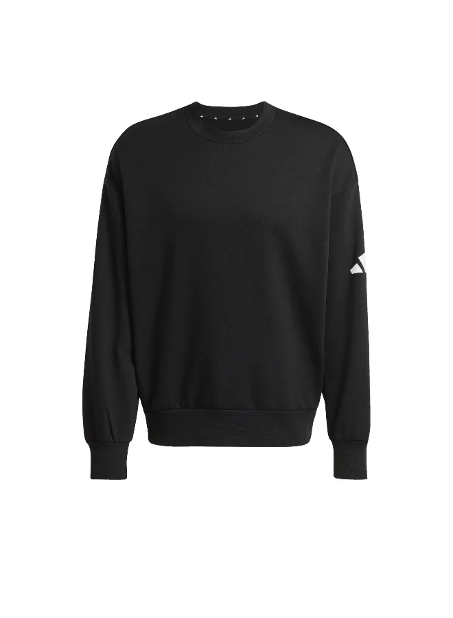 Adidas Adidas M Swt Fl Black Sweatshirt (Long Sleeve) Sweatshirts For Men