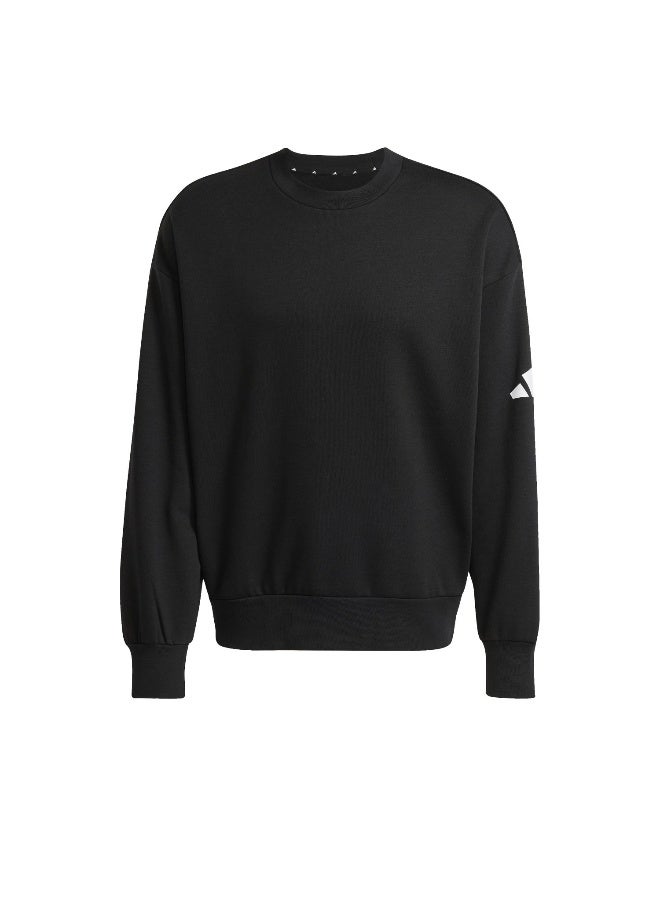 Adidas M Swt Fl Black Training Sweatshirts For Men XS  - Image 1