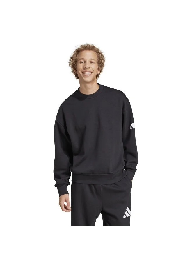 Adidas M Swt Fl Black Sweatshirt (Long Sleeve) Sweatshirts For Men