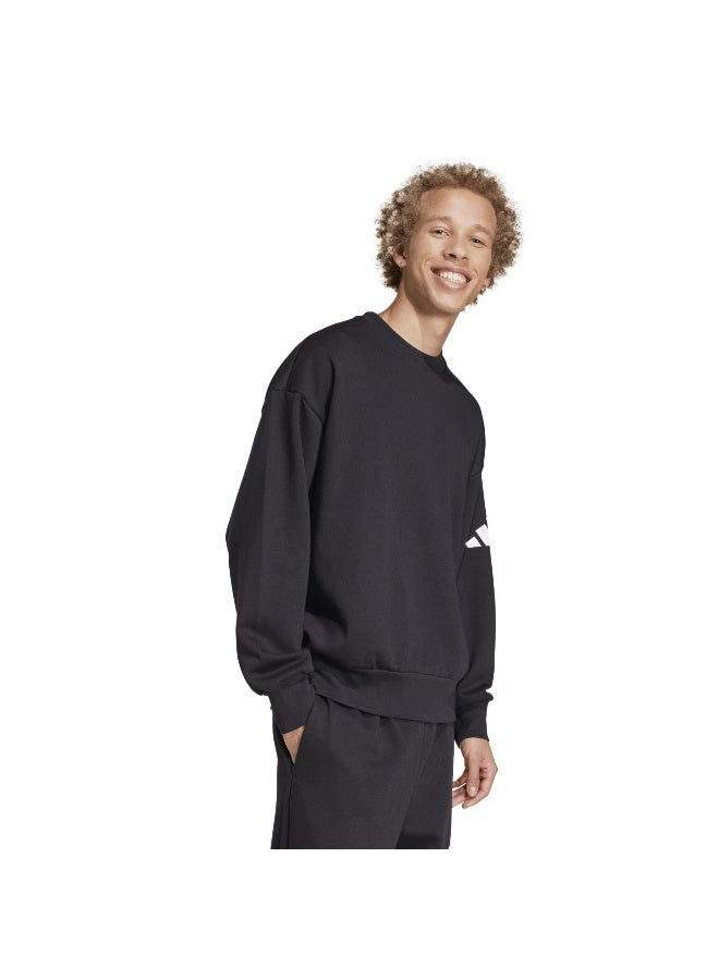 Adidas M Swt Fl Black Sweatshirt (Long Sleeve) Sweatshirts For Men - Image 4