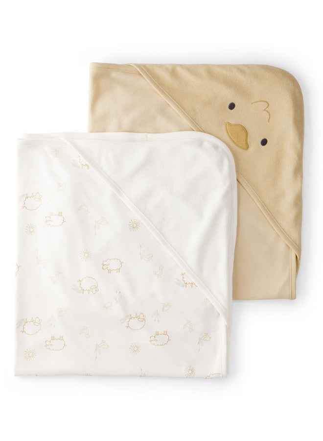 Carter's Baby Hooded Towel (2-pk Yellow/Ivory) - Image 4
