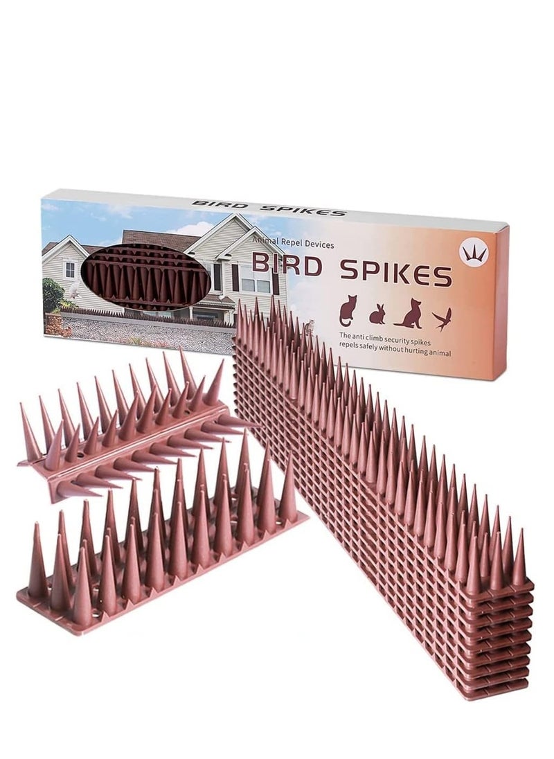 RATSAW 12 Pieces Birds Spikes Anti Bird Plastic Fence Spikes Set for Outdoor Security and Deterrence  - Image 1