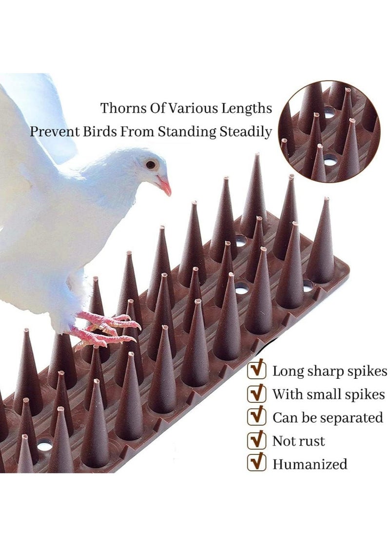 RATSAW 12 Pieces Birds Spikes Anti Bird Plastic Fence Spikes Set for Outdoor Security and Deterrence  - Image 4