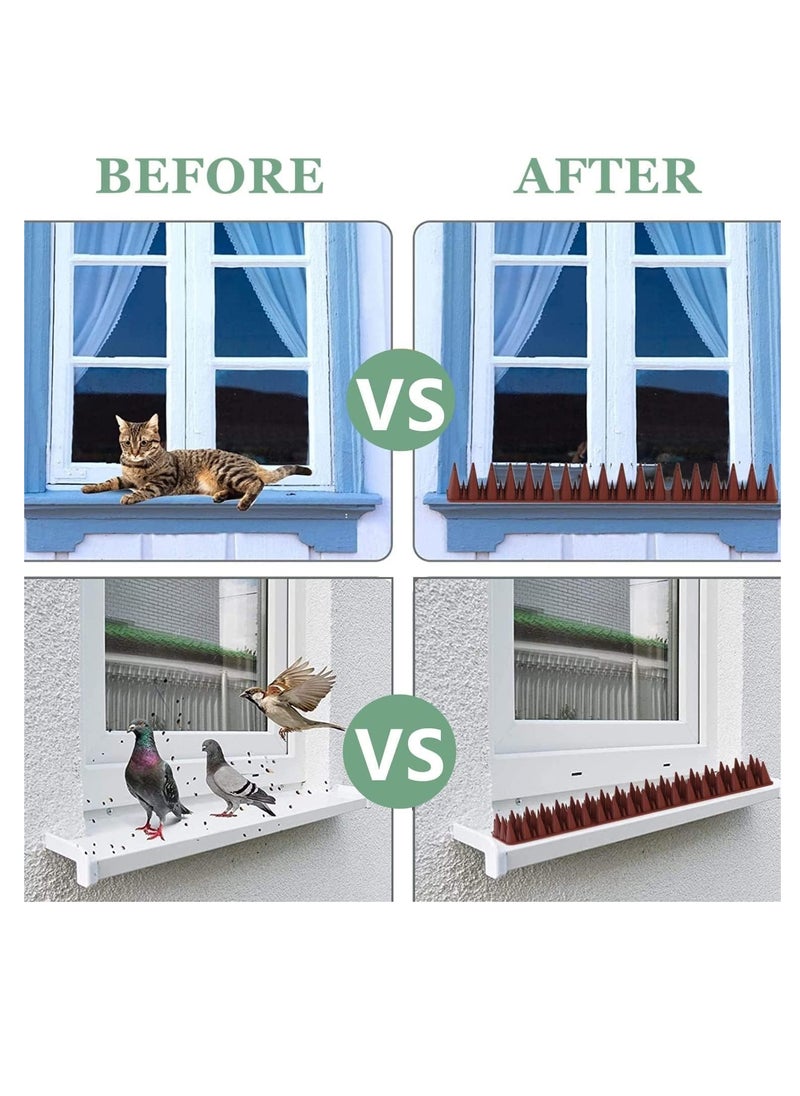 RATSAW 12 Pieces Birds Spikes Anti Bird Plastic Fence Spikes Set for Outdoor Security and Deterrence  - Image 5