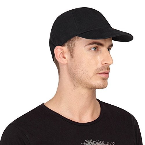 FabSeasons Black Cotton Unisex Adjustable Size Cap - Image 3