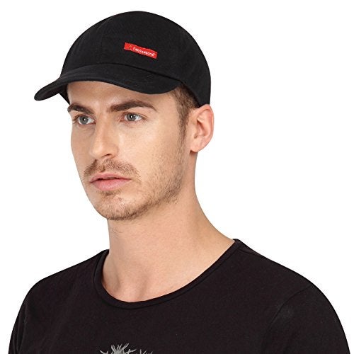 FabSeasons Black Cotton Unisex Adjustable Size Cap - Image 2