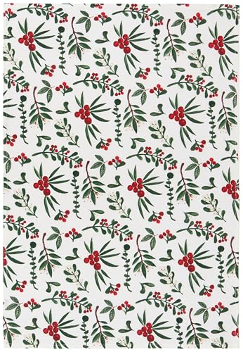 Now Designs Winterberry Bakers Floursack Christmas Dishtowels Set of 3 Festive Kitchen Towels for Holiday Baking - Image 3
