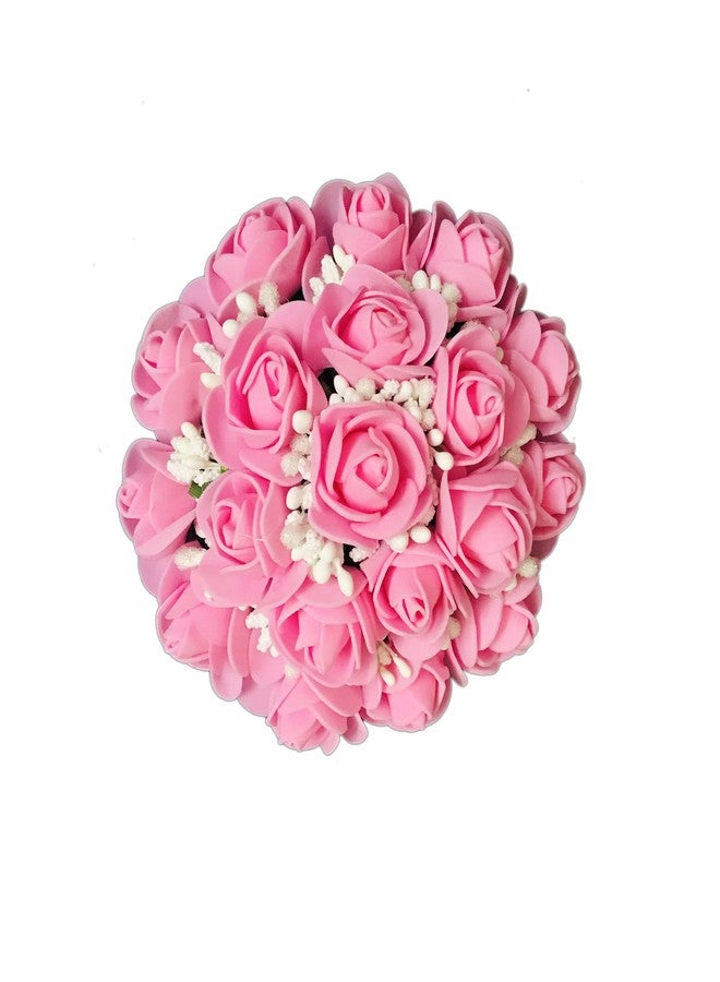 Arooman™Artificial flower juda Bun/Gajra For Women/Girls Pack_01 (Pink) - Image 2