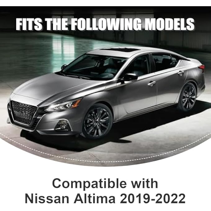Fancemot Gloss Black Front Bumper Lip Compatible with Nissan Altima 2019-2022, Front Splitter Protector Body Kit - Image 2