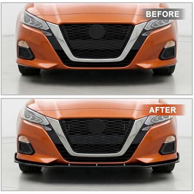 Fancemot Gloss Black Front Bumper Lip Compatible with Nissan Altima 2019-2022, Front Splitter Protector Body Kit - Image 3